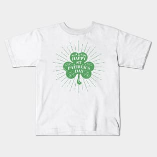 st patrick-s day shamrock green print Kids T-Shirt